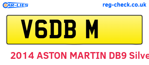 V6DBM are the vehicle registration plates.
