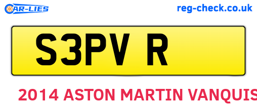 S3PVR are the vehicle registration plates.