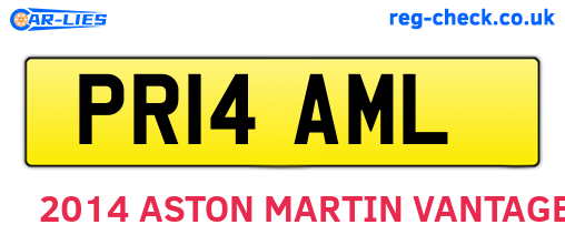 PR14AML are the vehicle registration plates.
