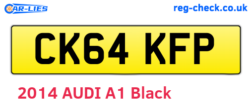 CK64KFP are the vehicle registration plates.