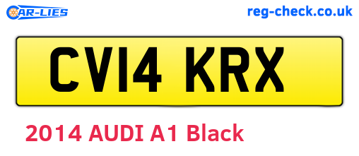 CV14KRX are the vehicle registration plates.