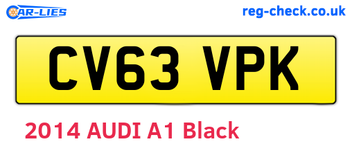CV63VPK are the vehicle registration plates.