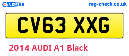 CV63XXG are the vehicle registration plates.