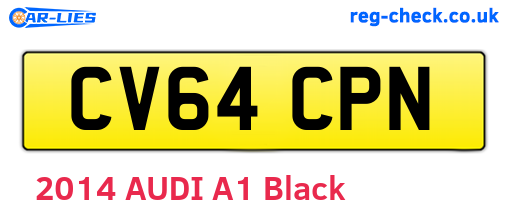 CV64CPN are the vehicle registration plates.