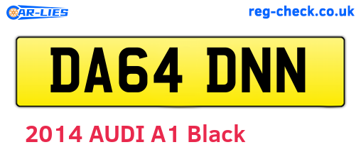 DA64DNN are the vehicle registration plates.