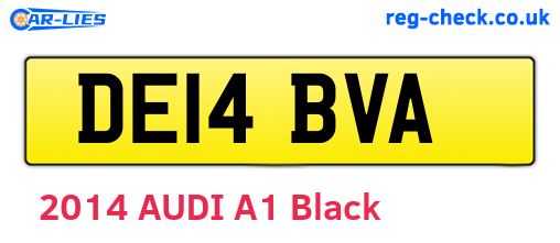 DE14BVA are the vehicle registration plates.
