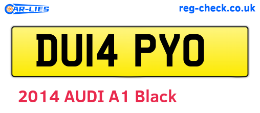 DU14PYO are the vehicle registration plates.