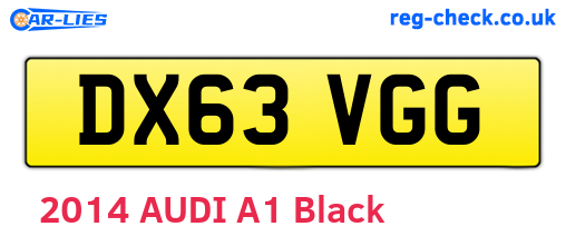 DX63VGG are the vehicle registration plates.