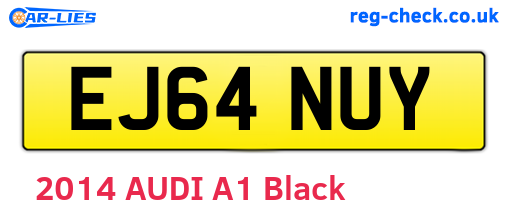 EJ64NUY are the vehicle registration plates.