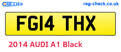 FG14THX are the vehicle registration plates.