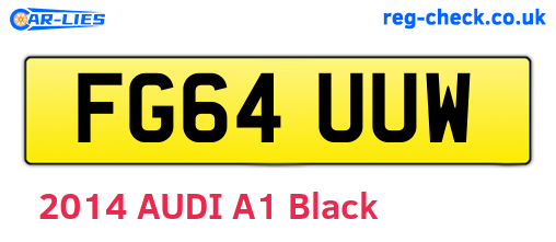 FG64UUW are the vehicle registration plates.