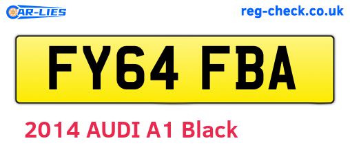 FY64FBA are the vehicle registration plates.