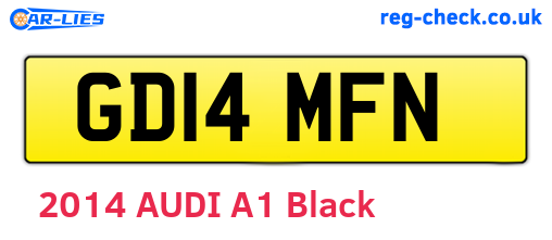 GD14MFN are the vehicle registration plates.