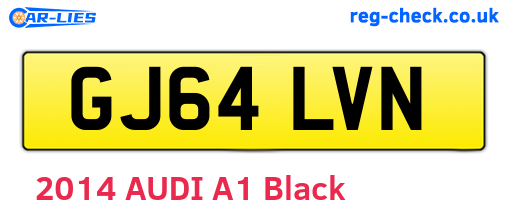 GJ64LVN are the vehicle registration plates.