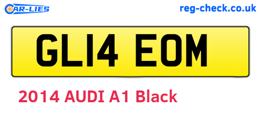 GL14EOM are the vehicle registration plates.