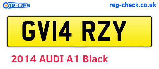 GV14RZY are the vehicle registration plates.