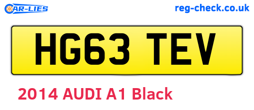 HG63TEV are the vehicle registration plates.