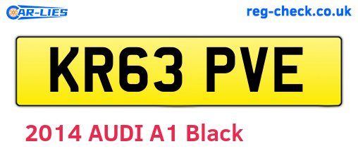 KR63PVE are the vehicle registration plates.