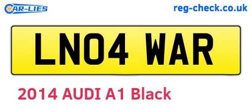 LN04WAR are the vehicle registration plates.