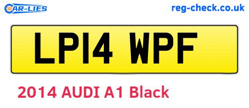 LP14WPF are the vehicle registration plates.
