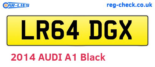 LR64DGX are the vehicle registration plates.
