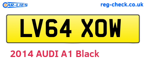 LV64XOW are the vehicle registration plates.