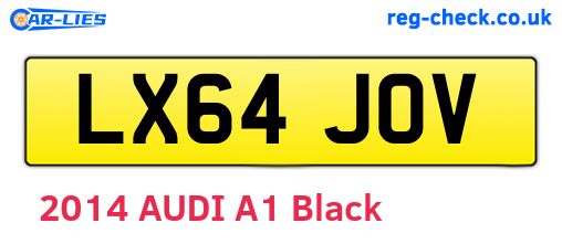 LX64JOV are the vehicle registration plates.