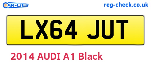 LX64JUT are the vehicle registration plates.