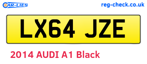 LX64JZE are the vehicle registration plates.