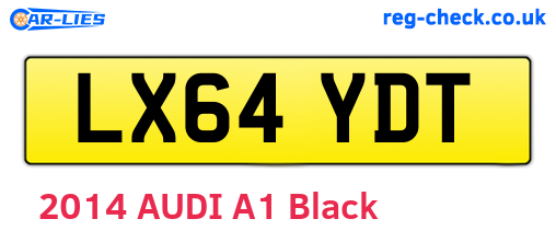 LX64YDT are the vehicle registration plates.