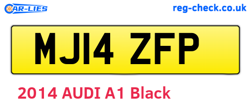 MJ14ZFP are the vehicle registration plates.