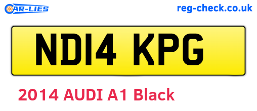 ND14KPG are the vehicle registration plates.
