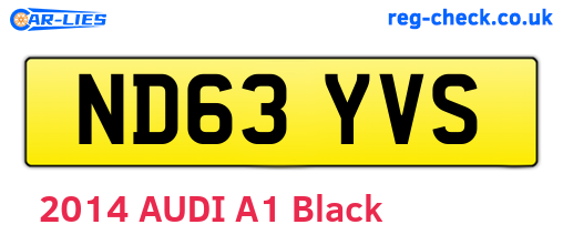 ND63YVS are the vehicle registration plates.