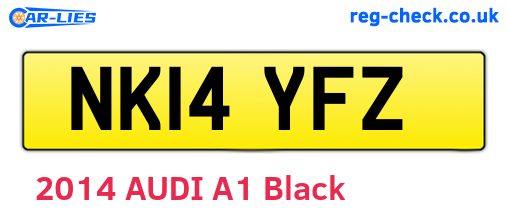 NK14YFZ are the vehicle registration plates.
