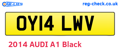 OY14LWV are the vehicle registration plates.