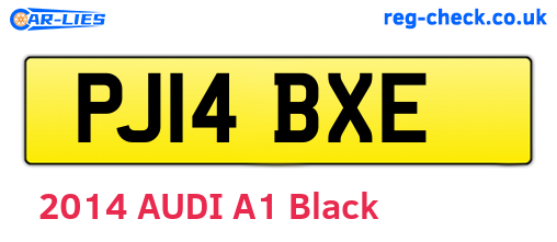 PJ14BXE are the vehicle registration plates.