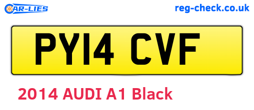 PY14CVF are the vehicle registration plates.
