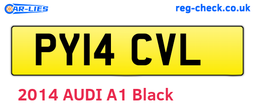 PY14CVL are the vehicle registration plates.