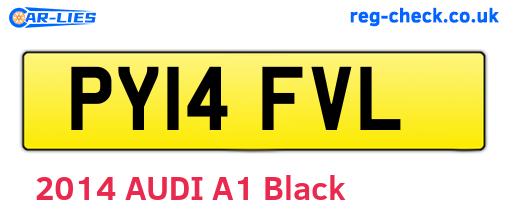 PY14FVL are the vehicle registration plates.