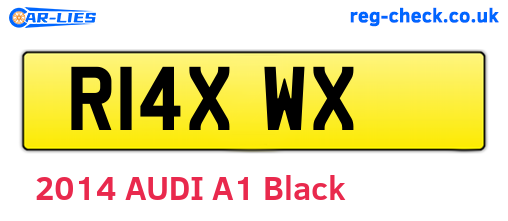 R14XWX are the vehicle registration plates.