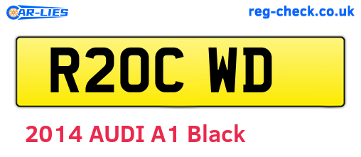 R20CWD are the vehicle registration plates.