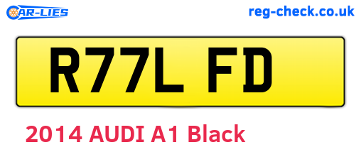 R77LFD are the vehicle registration plates.