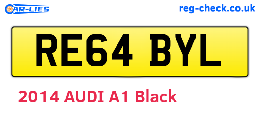 RE64BYL are the vehicle registration plates.