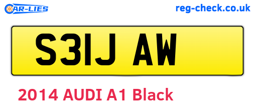 S31JAW are the vehicle registration plates.