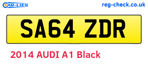 SA64ZDR are the vehicle registration plates.