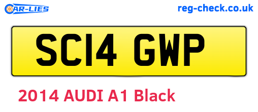 SC14GWP are the vehicle registration plates.