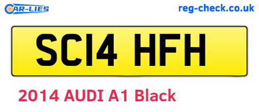 SC14HFH are the vehicle registration plates.
