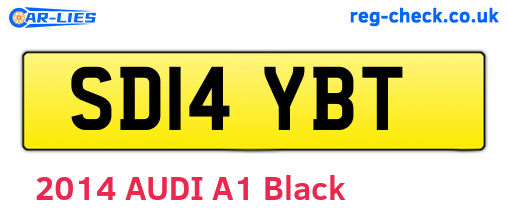 SD14YBT are the vehicle registration plates.