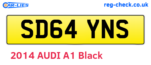 SD64YNS are the vehicle registration plates.