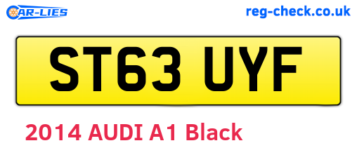 ST63UYF are the vehicle registration plates.